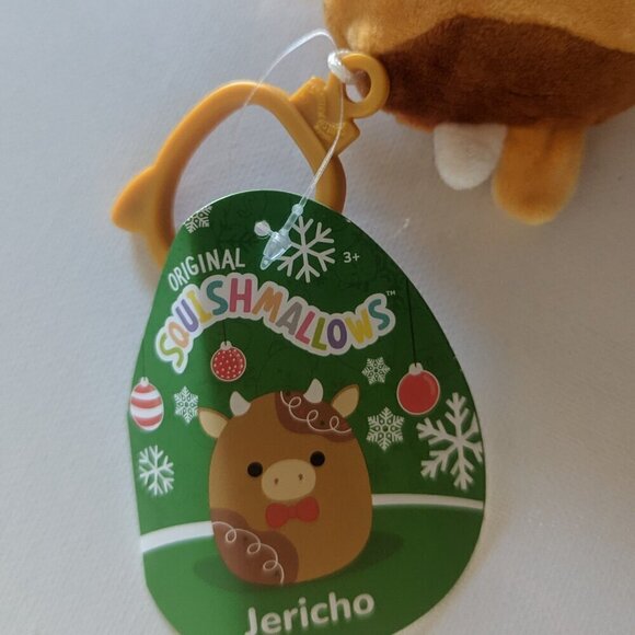 NWT 3.5" Jericho Gingerbread Cow Purse Clip Squishmallows Easter Holiday Foodie - Picture 4 of 5